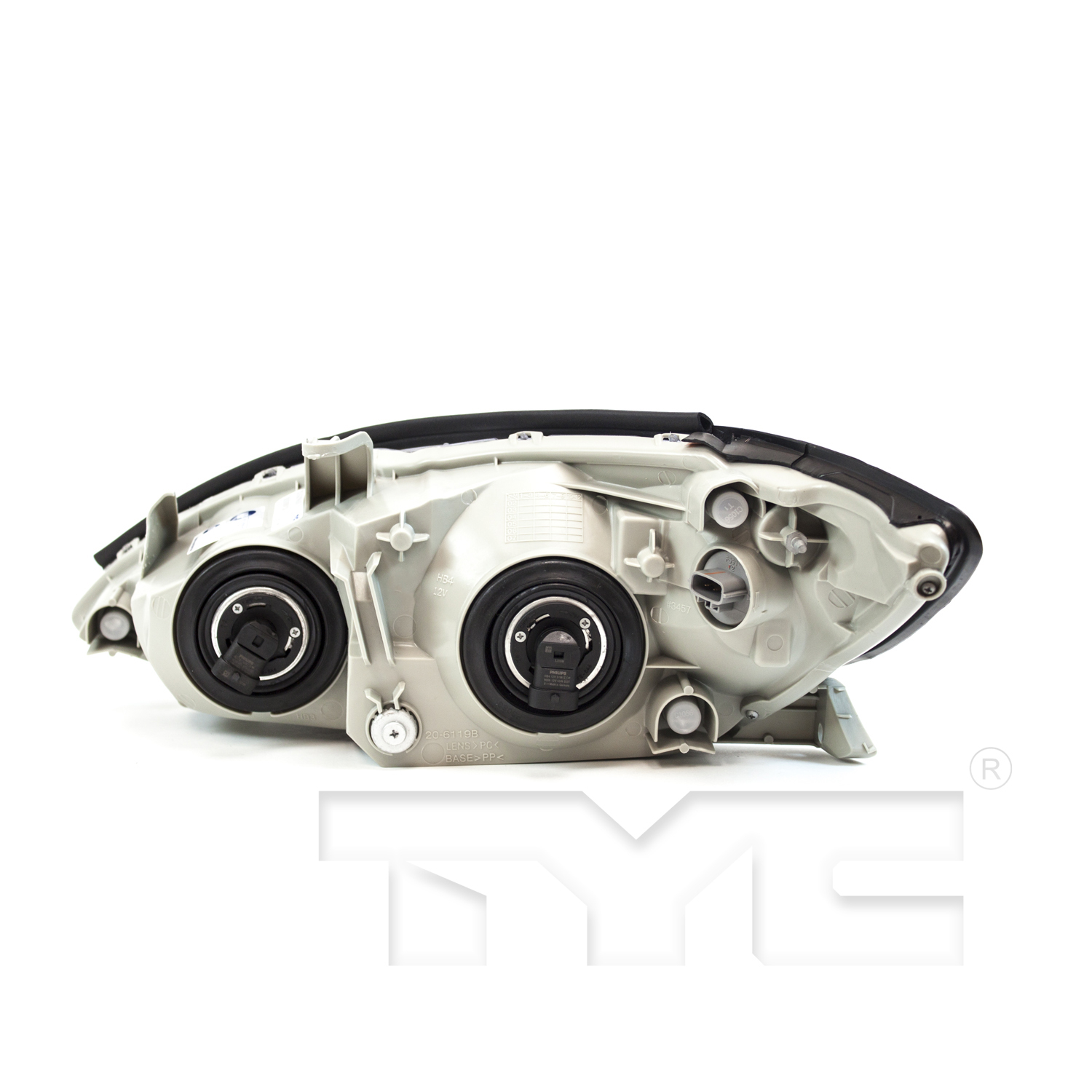 Right headlamp assembly composite new aftermarket replacement Toyota Camry 2002-2004