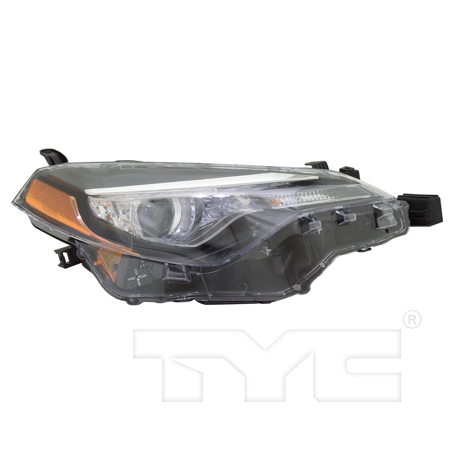 Right headlamp assembly composite new aftermarket replacement Toyota Corolla 2017-2019