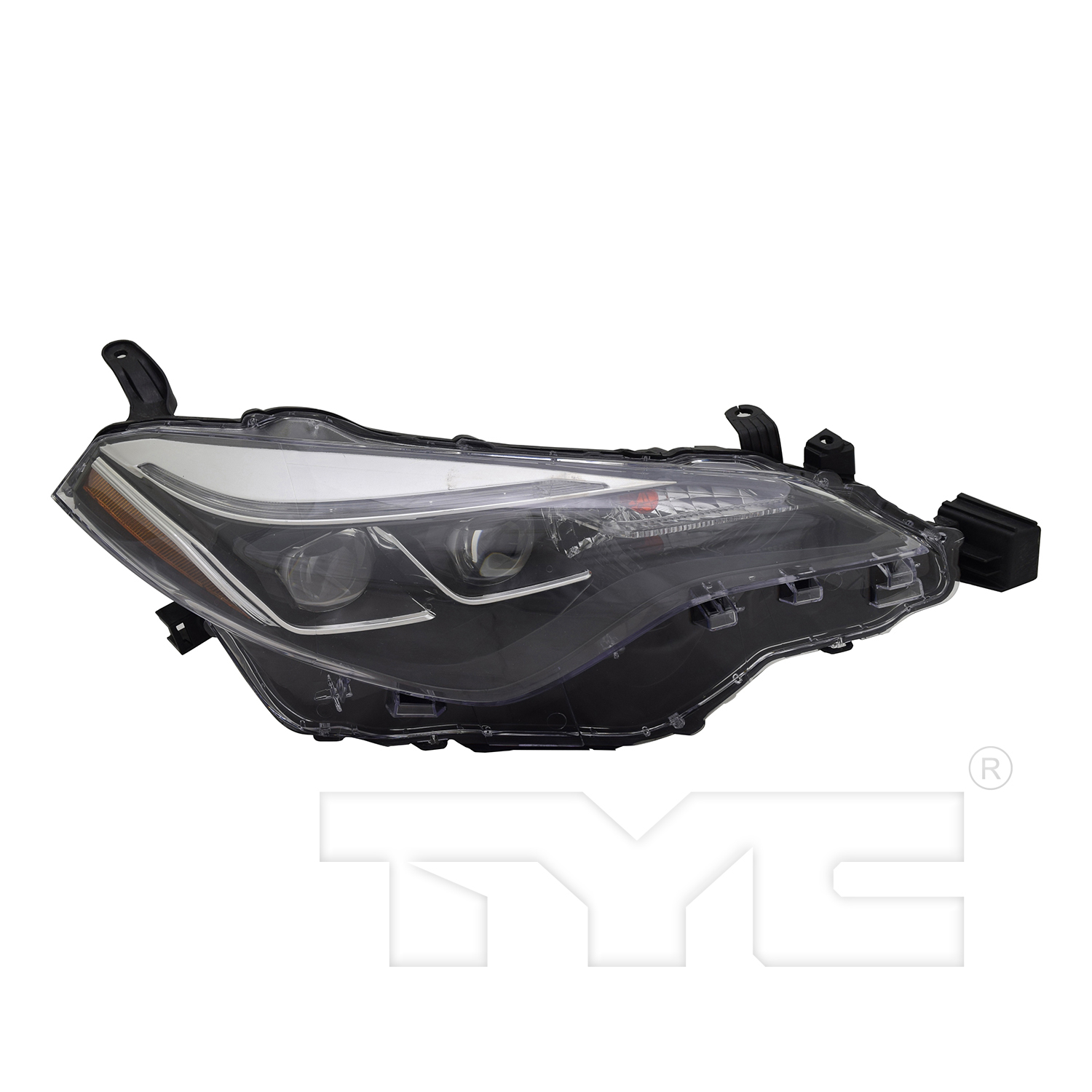 Right headlamp assembly composite new CAPA certified aftermarket Toyota Corolla 2017-2019