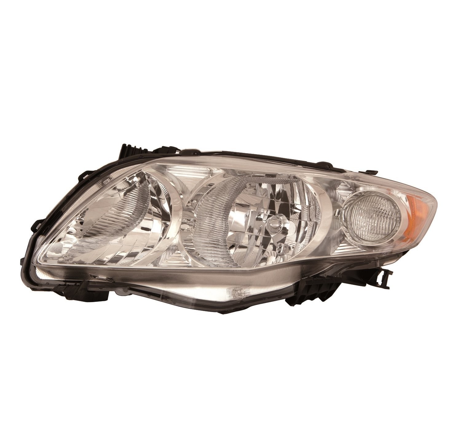 Left headlamp lens/housing new aftermarket replacement Toyota Corolla 2009-2010