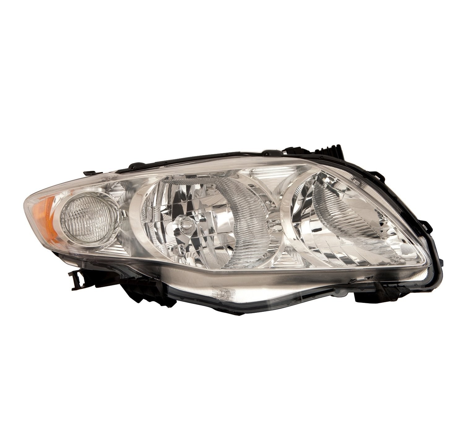 Right headlamp lens/housing new aftermarket replacement Toyota Corolla 2009-2010