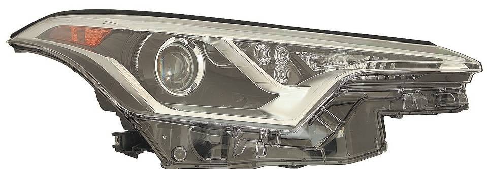 Right headlamp lens/housing new CAPA certified aftermarket Toyota C-HR 2018-2019