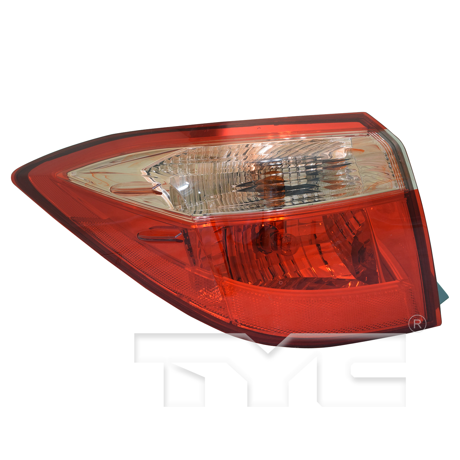 Left taillamp assembly outer new CAPA certified aftermarket Toyota Corolla 2017-2019