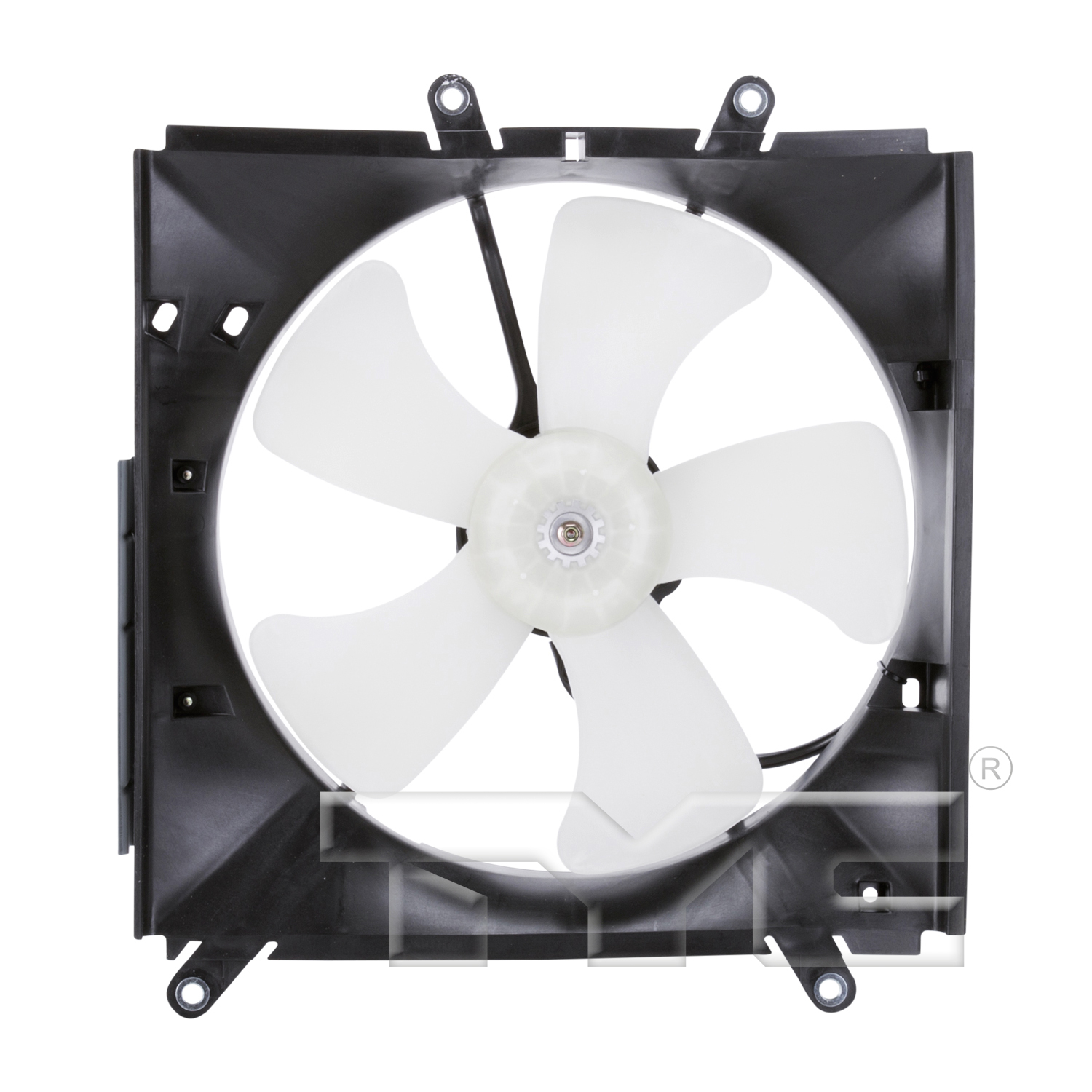 Radiator cooling fan assembly new aftermarket replacement Toyota Corolla 1993-1997
