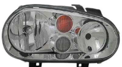 Right headlamp assembly composite new aftermarket replacement Volkswagen Golf 2002