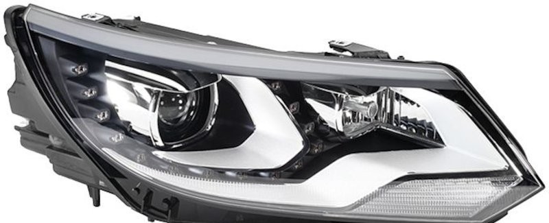 Right headlamp assembly composite new aftermarket replacement Volkswagen Tiguan 2012-2017