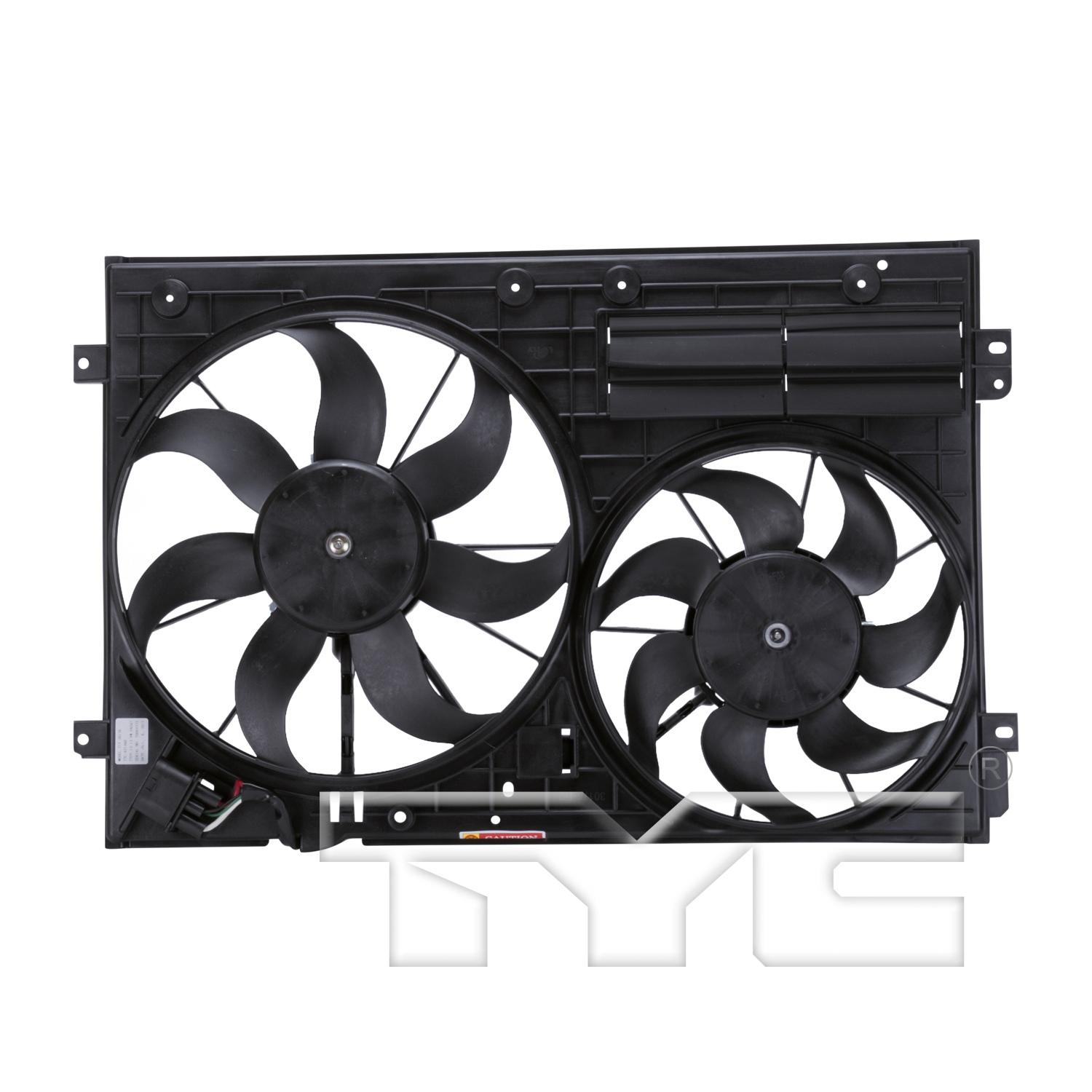 Radiator cooling fan assembly new aftermarket replacement Volkswagen Jetta 2005-2013